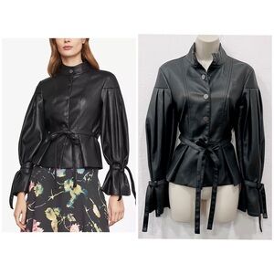 BCBG Pleated Sleeve Jacket